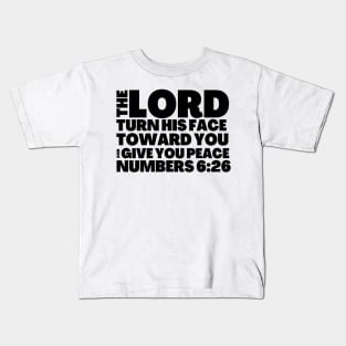 Numbers 6-26 His Face Shine Toward You Kids T-Shirt